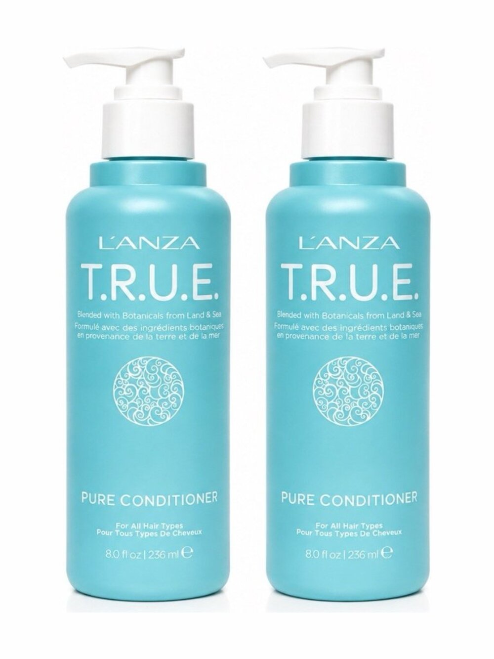 L’ANZA T.R.U.E. Pure Conditioner 8 fl oz 236ml Duo Pack All Hair Types